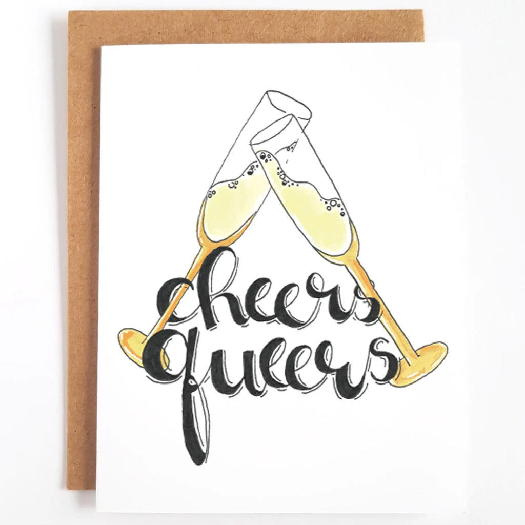Cheers Queers Champagne Flutes Card