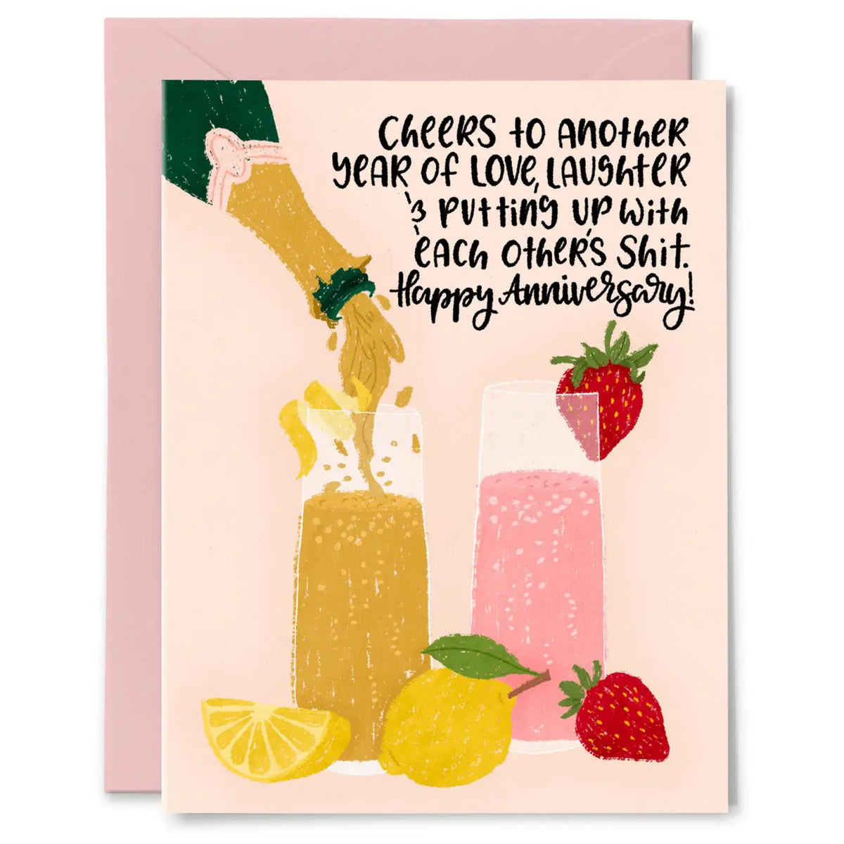 Cheers to Another Year Anniversary Card | Paper Bunny Press – Outer Layer