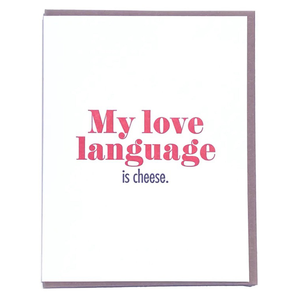 Cheese Love Language Card.