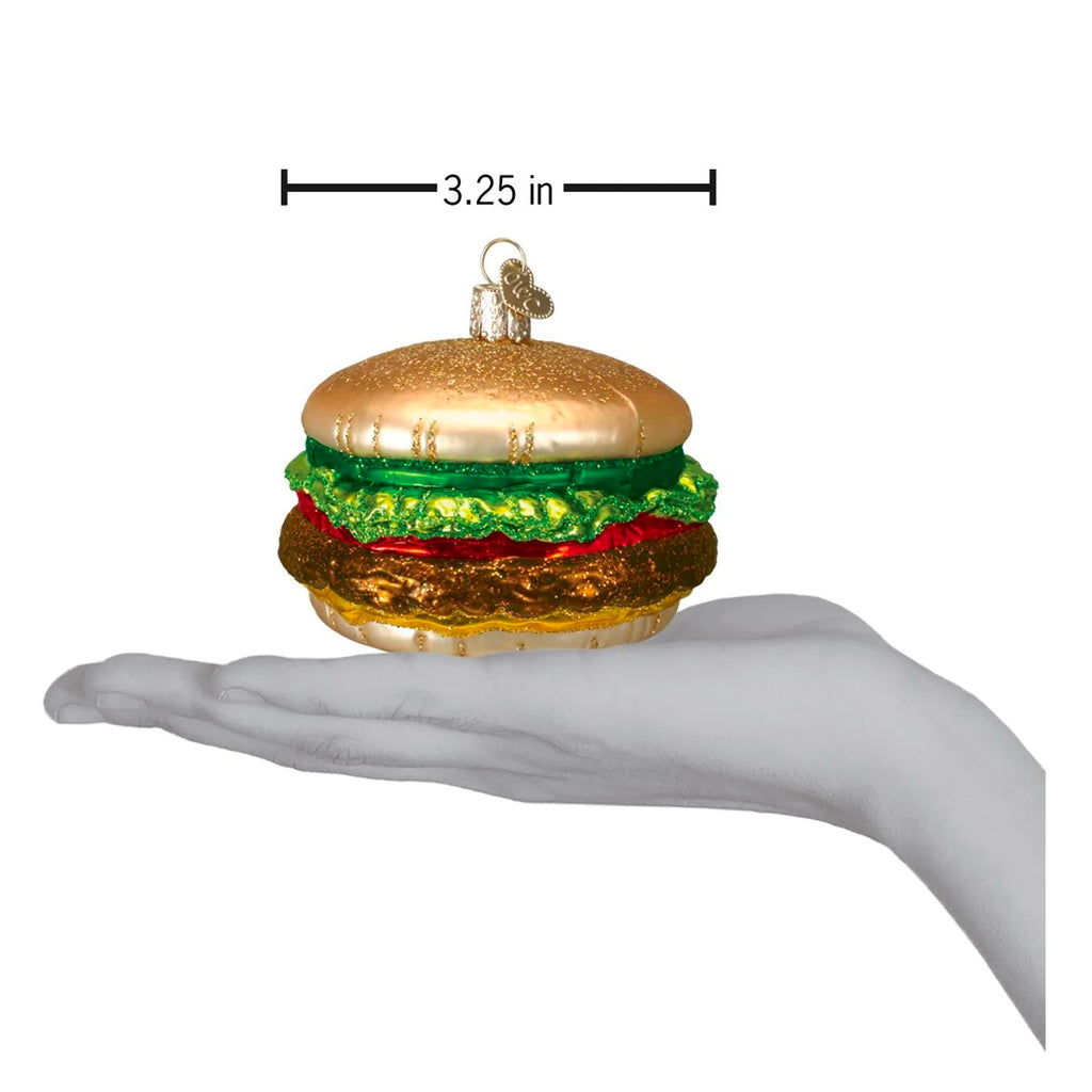Cheeseburger Ornament size.
