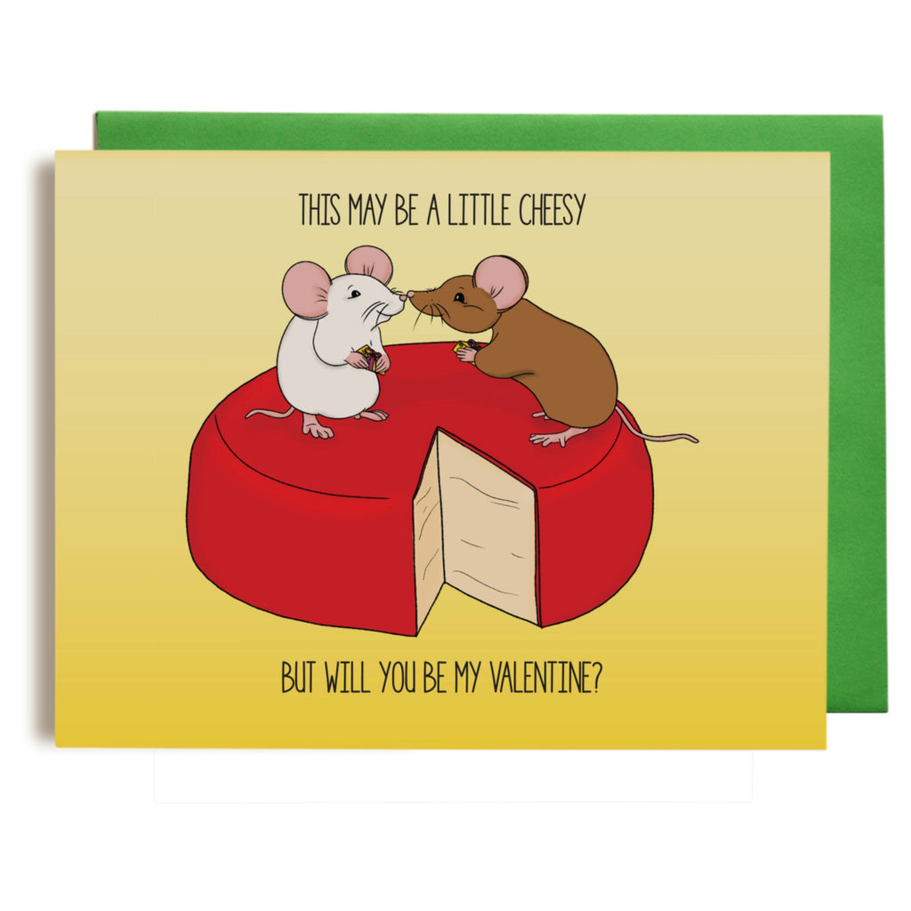 Cheesy Valentine Mice Card