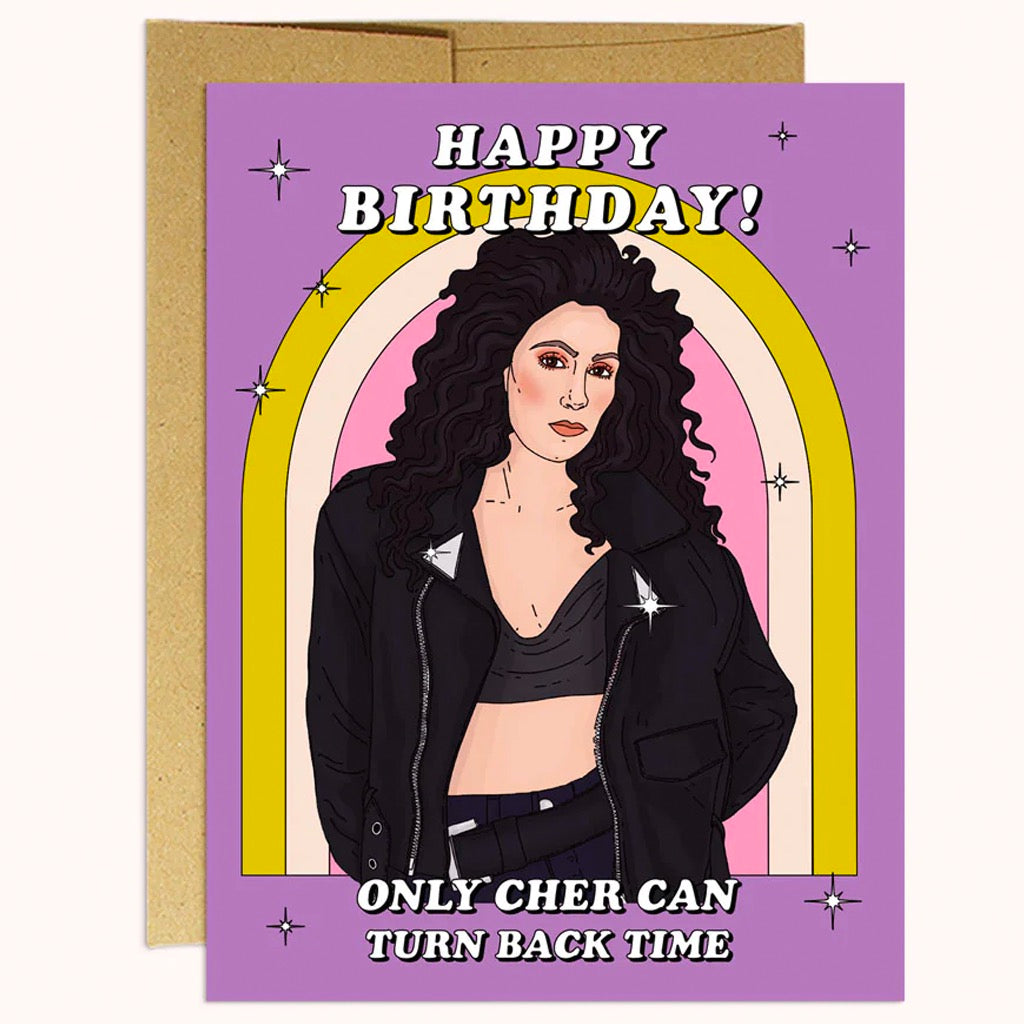 Cher Turn Back Time Birthday Card.