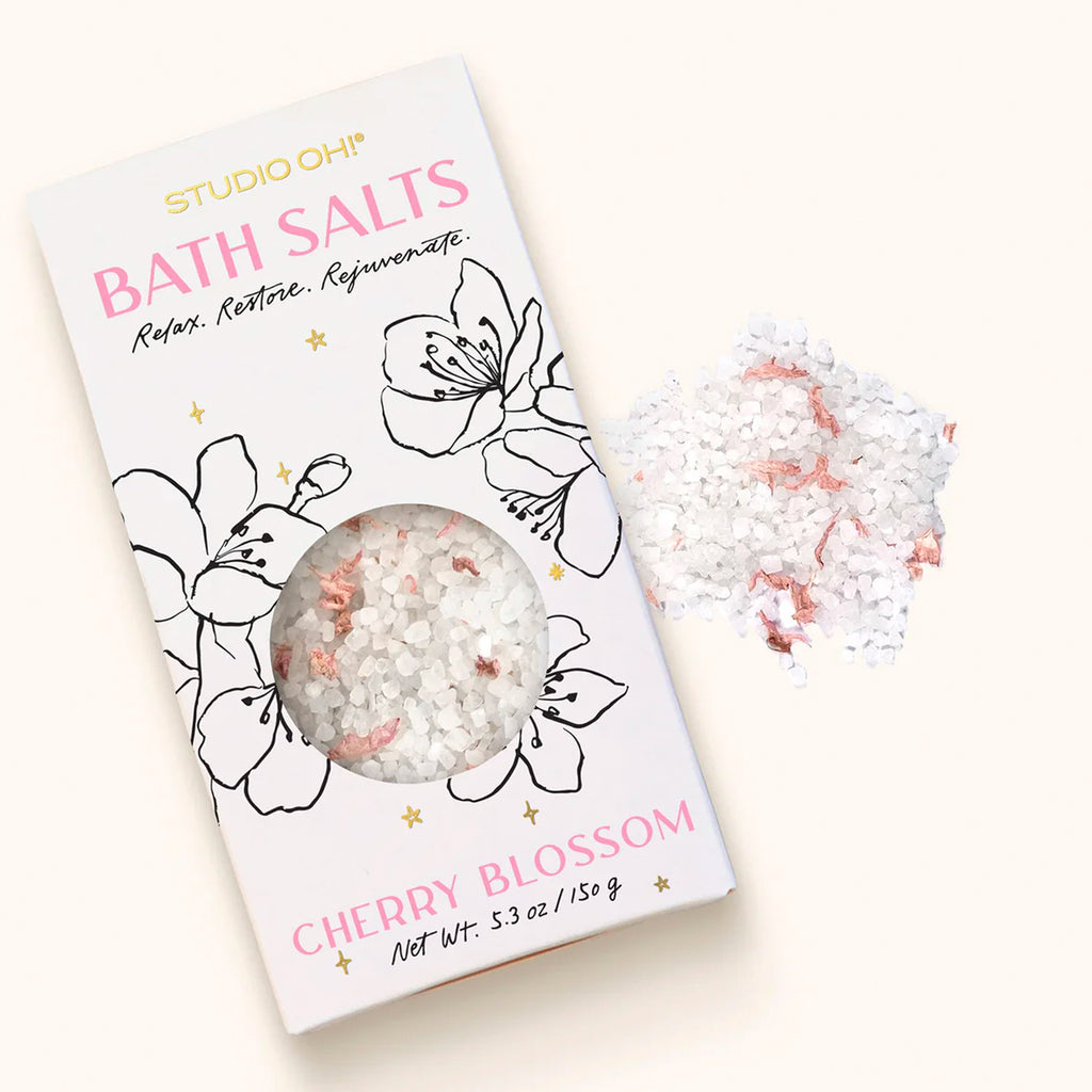 Cherry Blossom Scented Bath Salts and box.