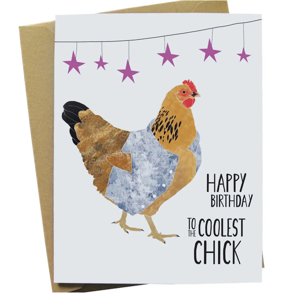 Chicken Birthday Card.