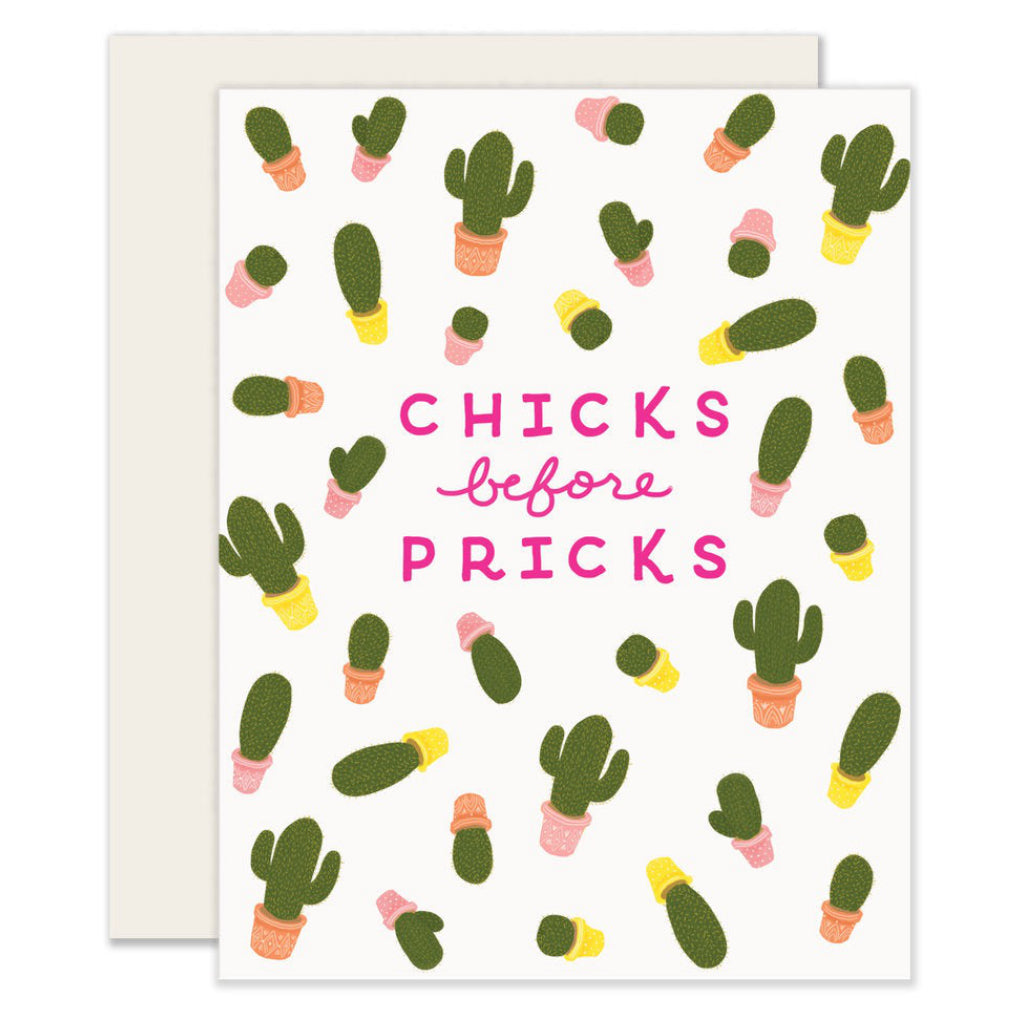 Chicks Before Pricks Card