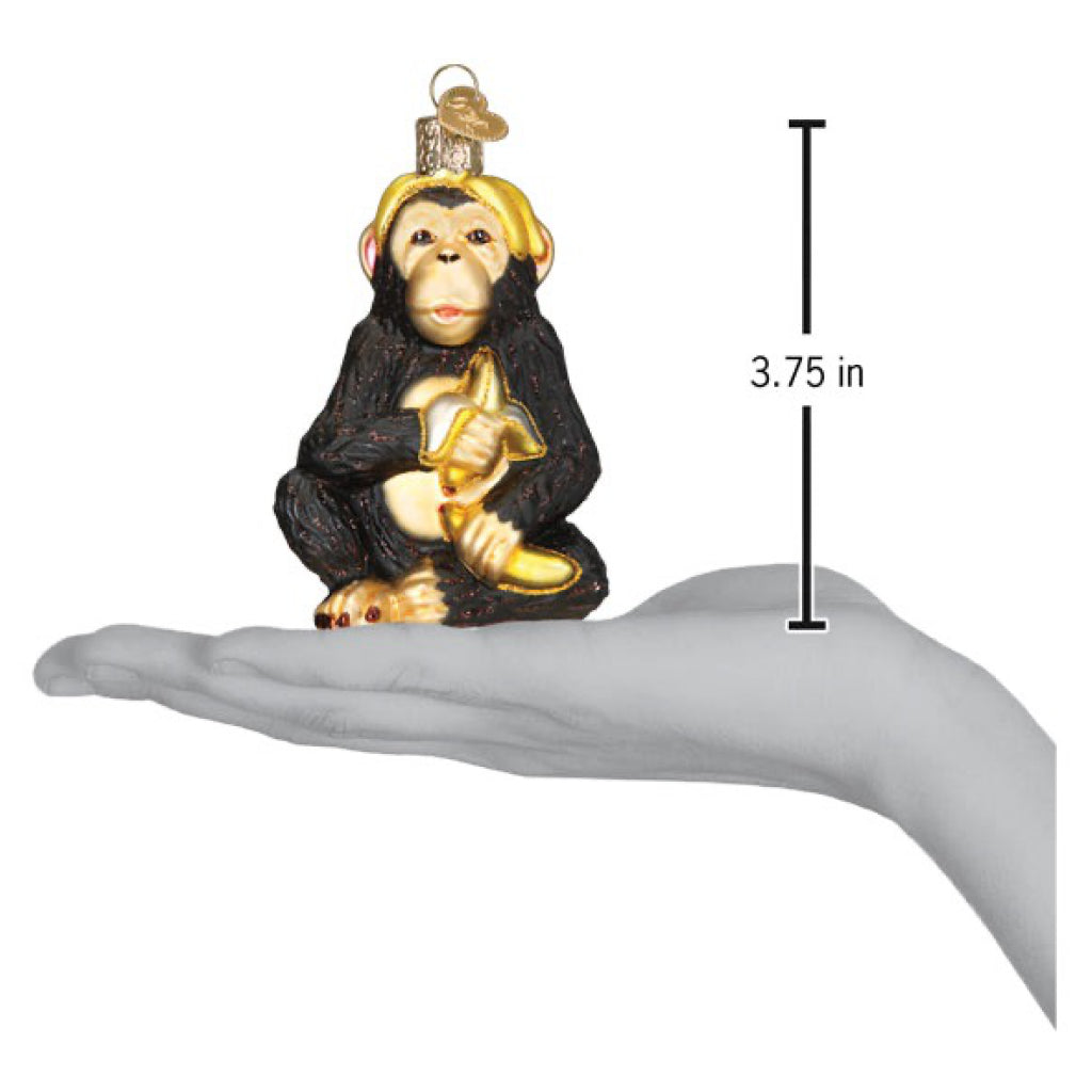 Chimpanzee Ornament Size