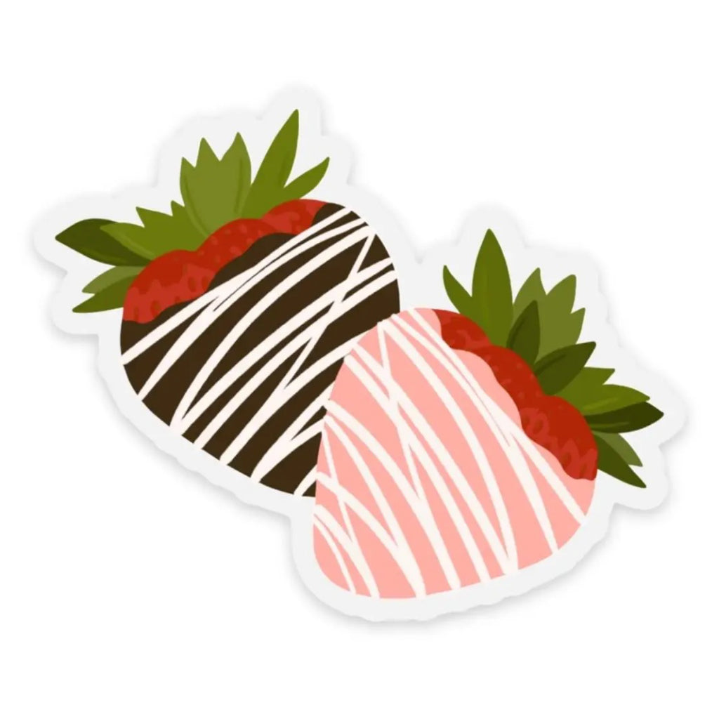 Chocolate Strawberries Sticker.
