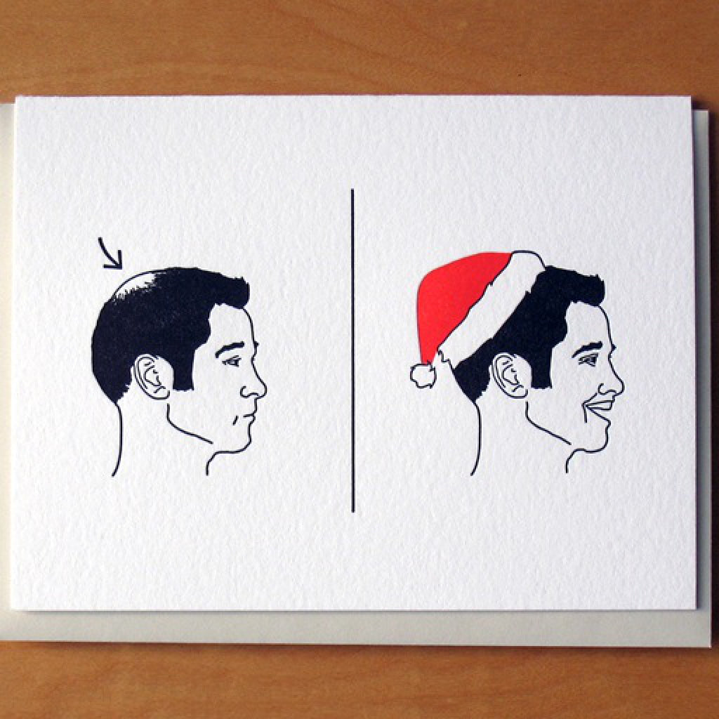 Christmas Baldy Card