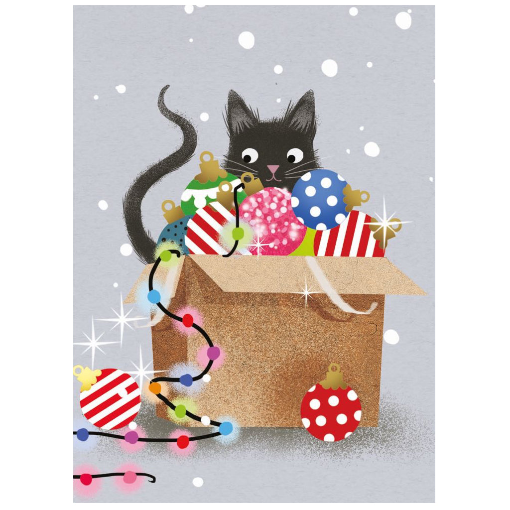 Christmas Cats Boxed Christmas Cards Black Cat.