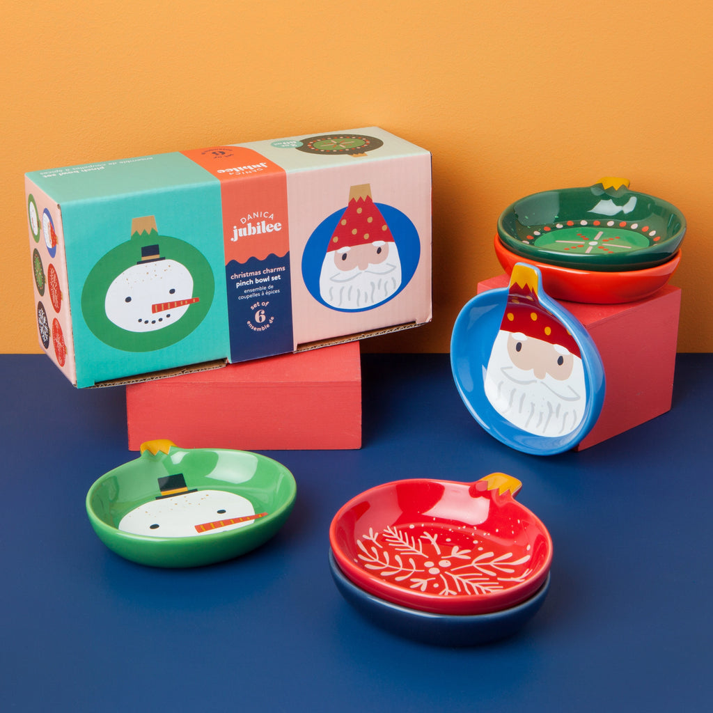 Christmas Charms Shaped Pinch Bowls Set of 6 packaging.