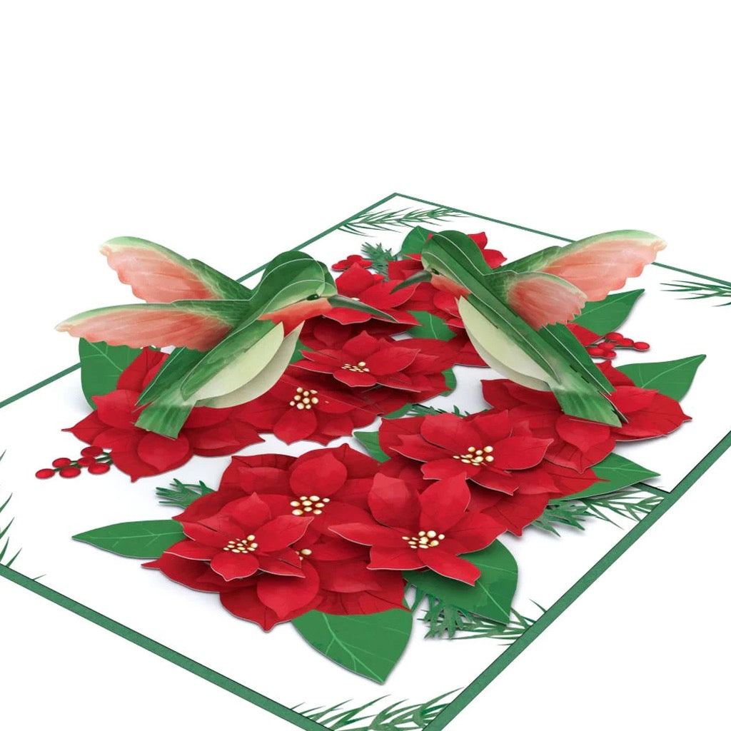 Christmas Hummingbirds 3D Pop-Up Card.