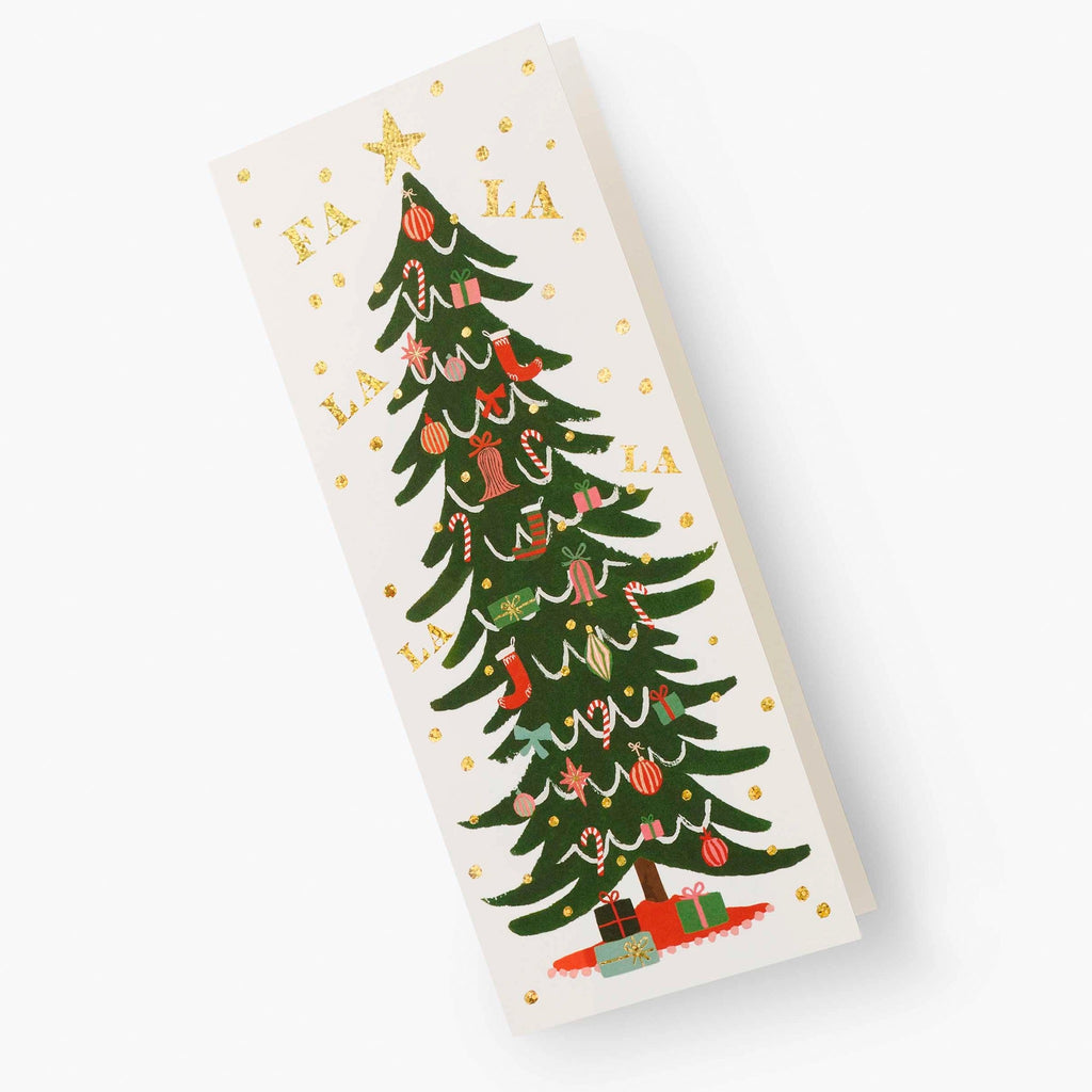 Christmas Tree No10 Card Angle View