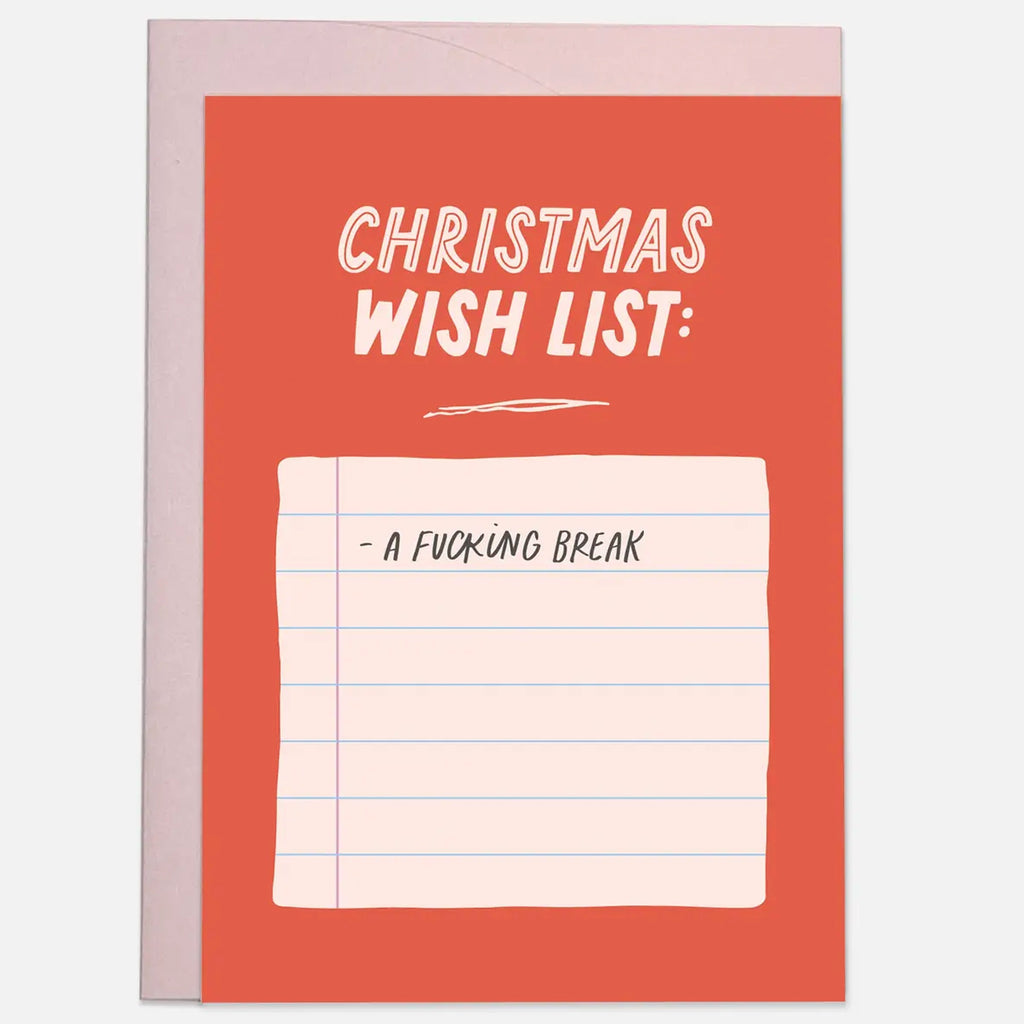 Christmas Wish List Card.