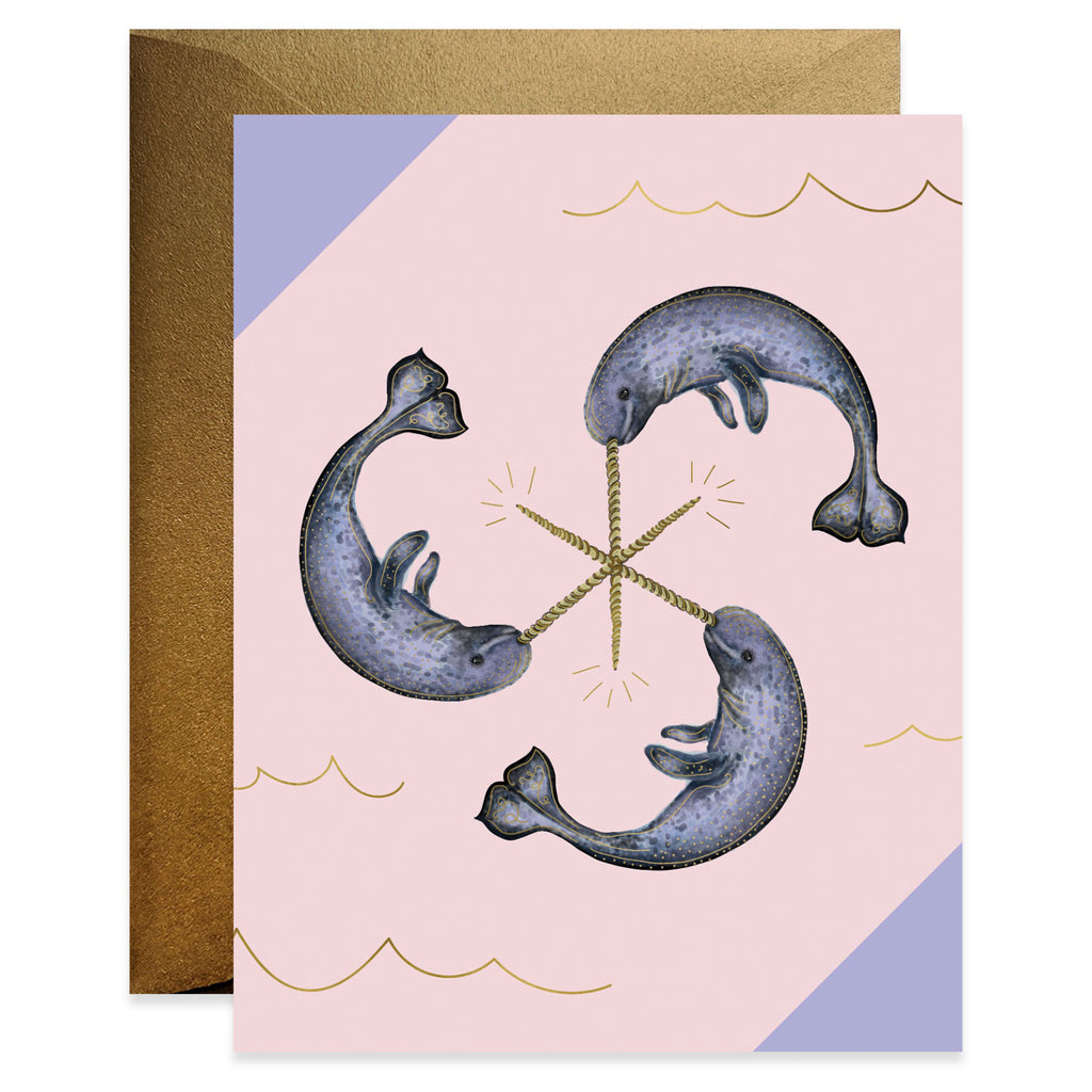 Circle of Narwhals Card