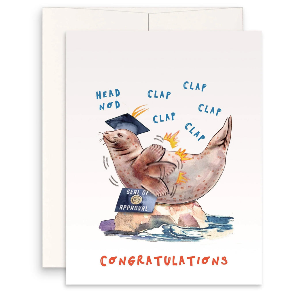 Claps Congrats Seal of Approval Card.