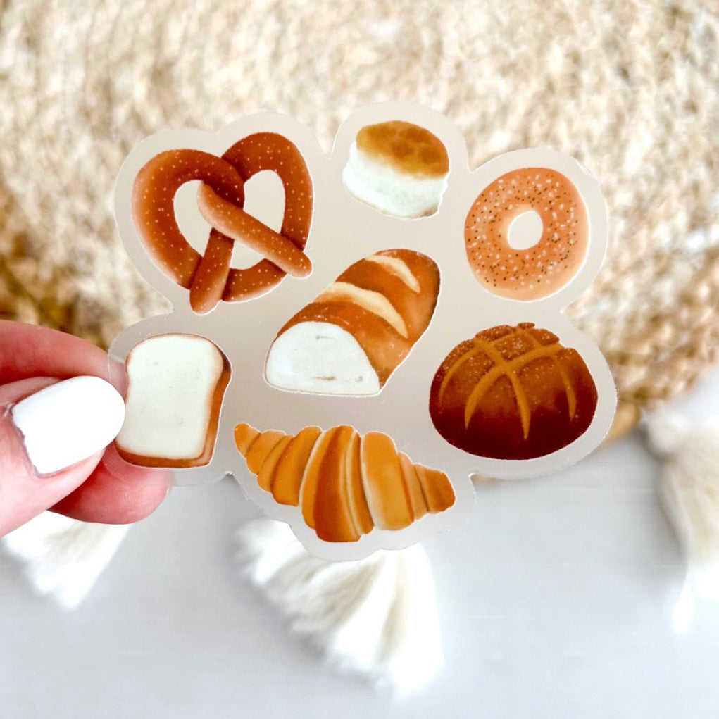 Clear Bread Illustrations Sticker | Elyse Breanne Design – Outer Layer