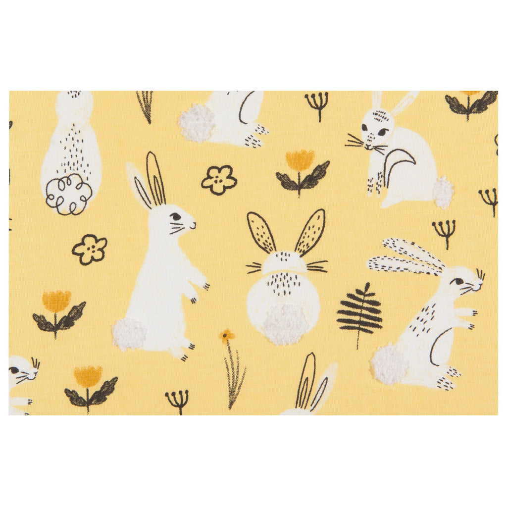 Close-up view of Cottontail Bunny Dishtowel.