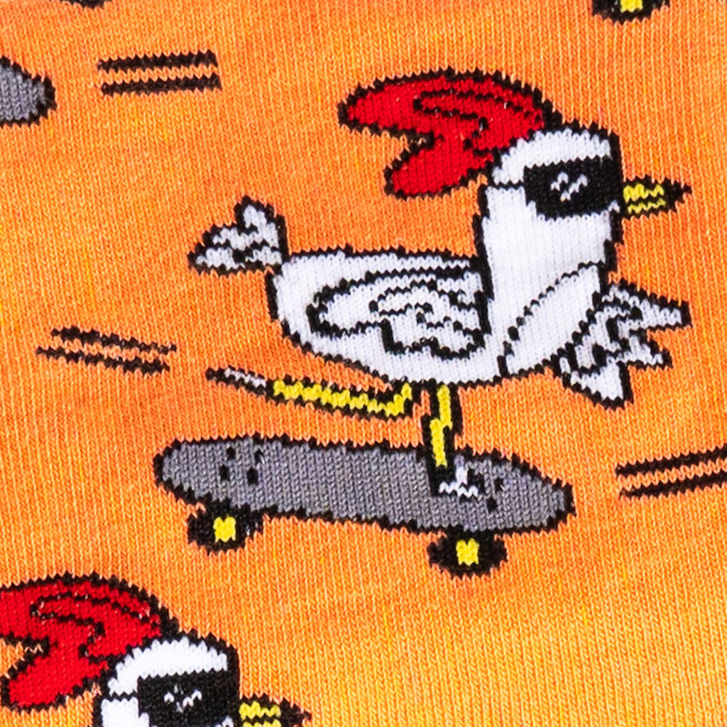 Close-up view of Rad Chicken Men's Crew Socks.