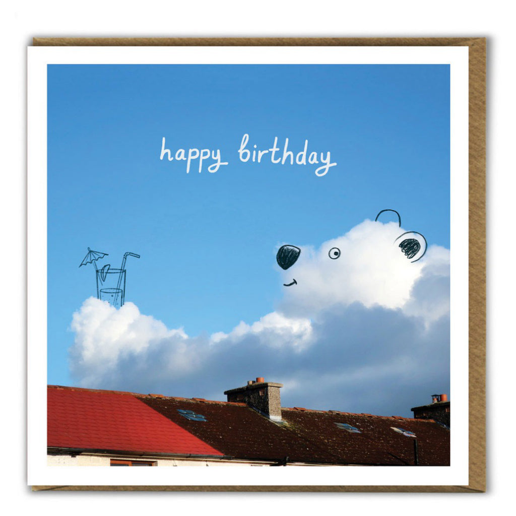 Cloud Bear Birthday Card.