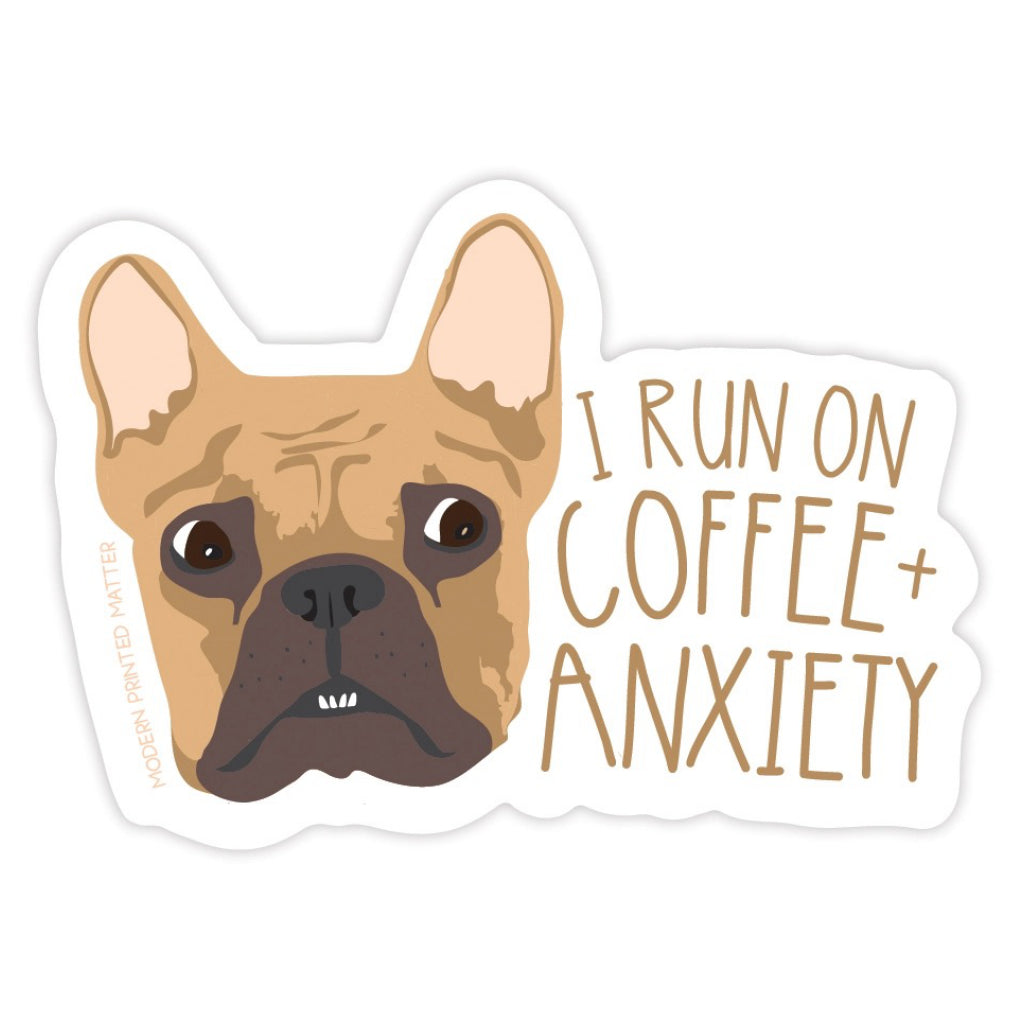 Coffee  Anxiety Dog Sticker