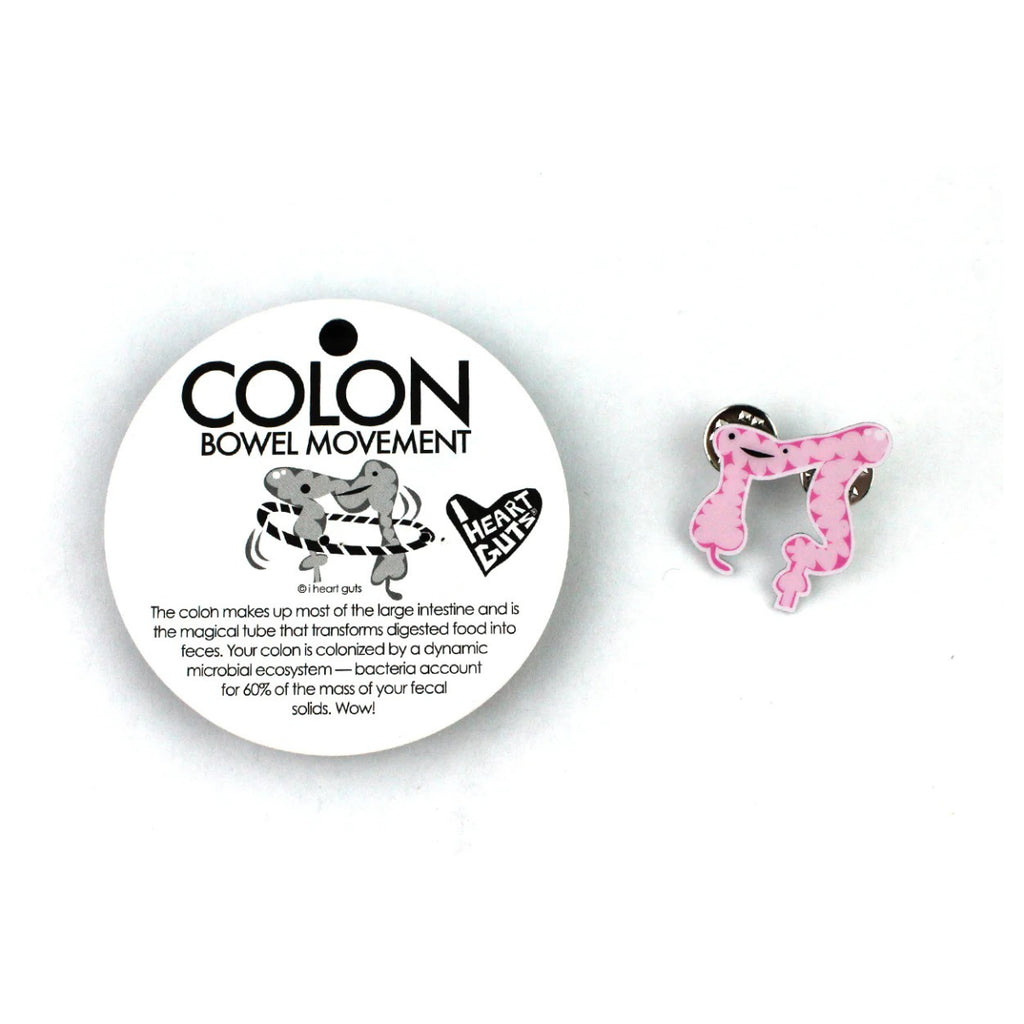 Colon Lapel Pin packaging.
