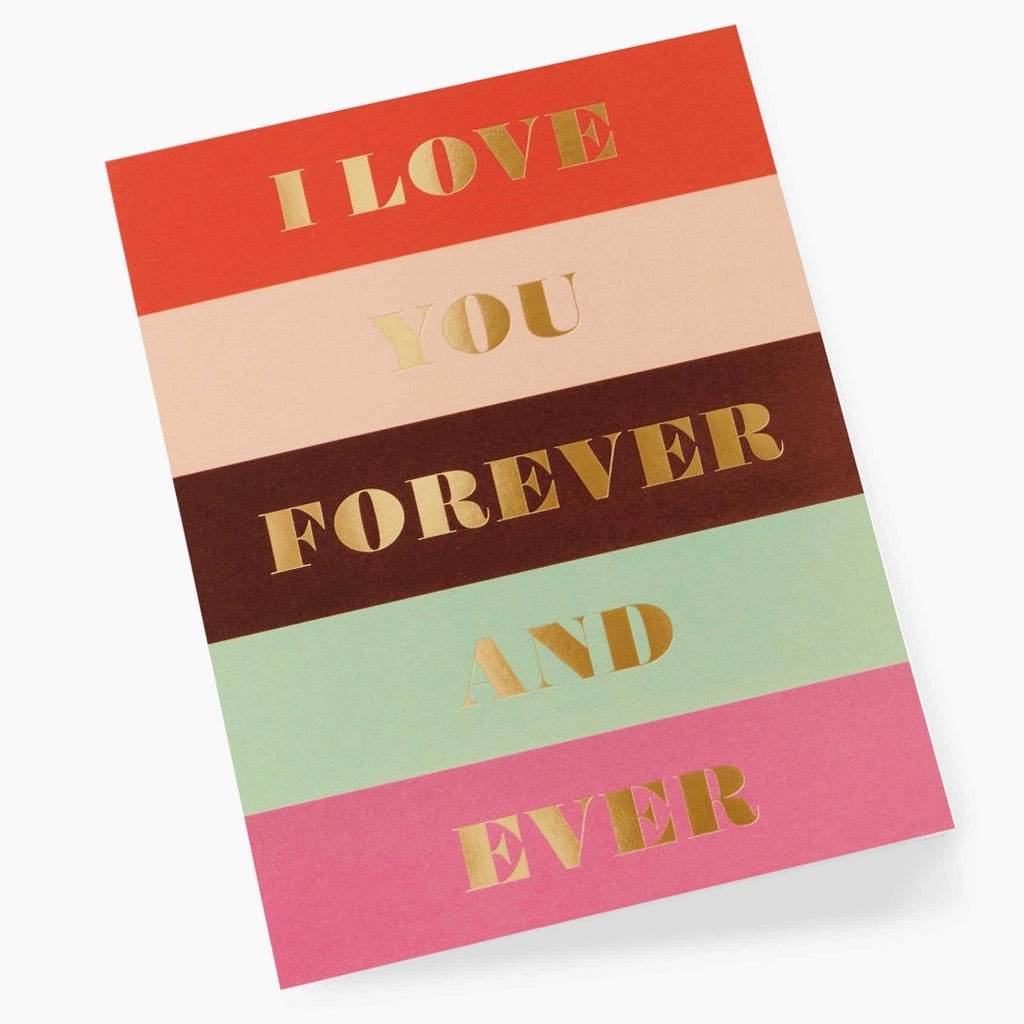 Color Block Love Card angle view.