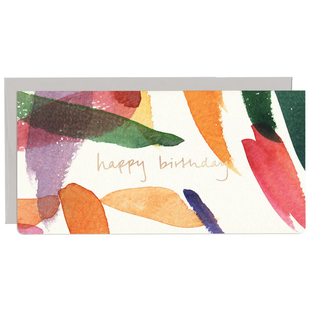 Colourful Birthday - Monarch Card.