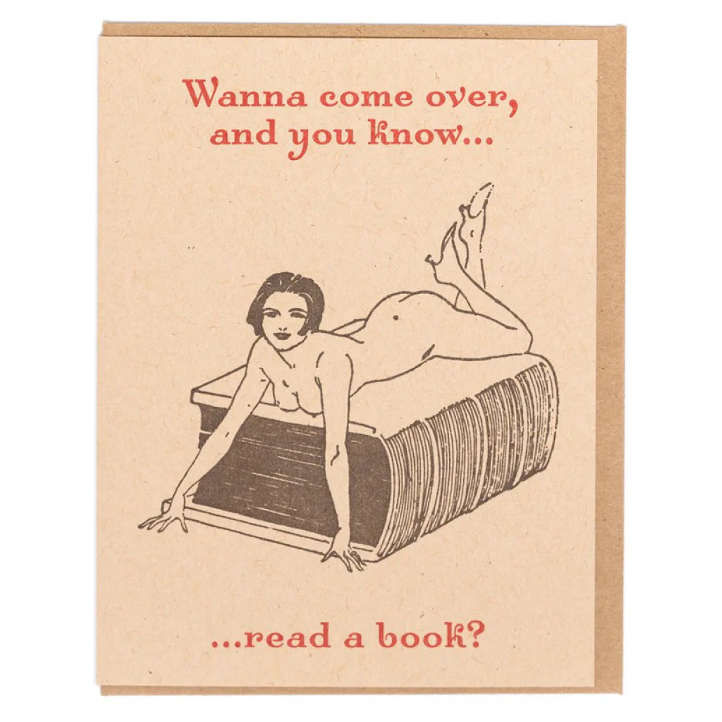 Come Over And Read A Book Card.