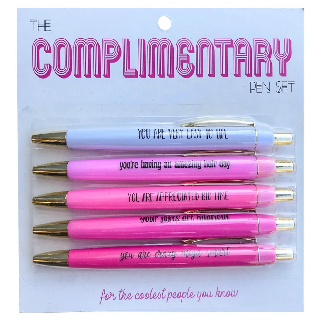 Complimentary Pen Set of 5.