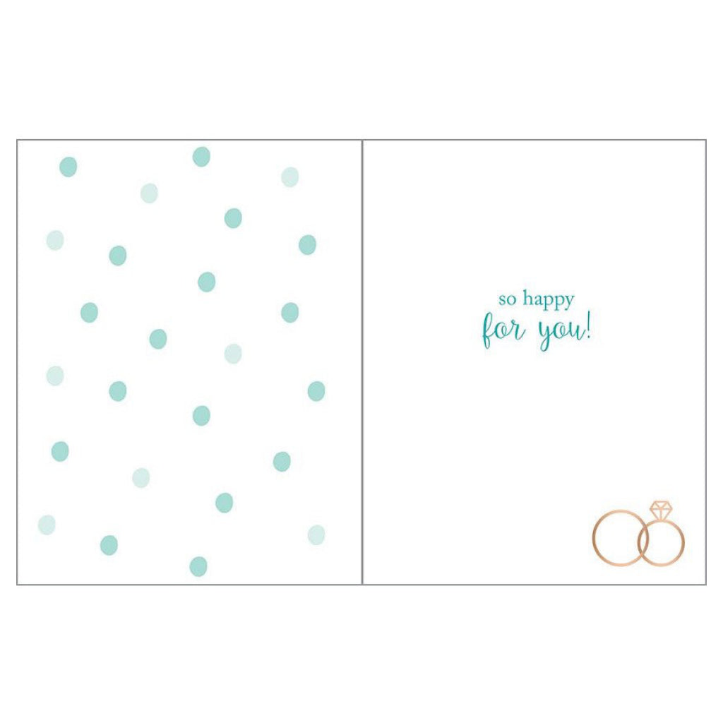 Congrats on your Engagement Dots Card Inside