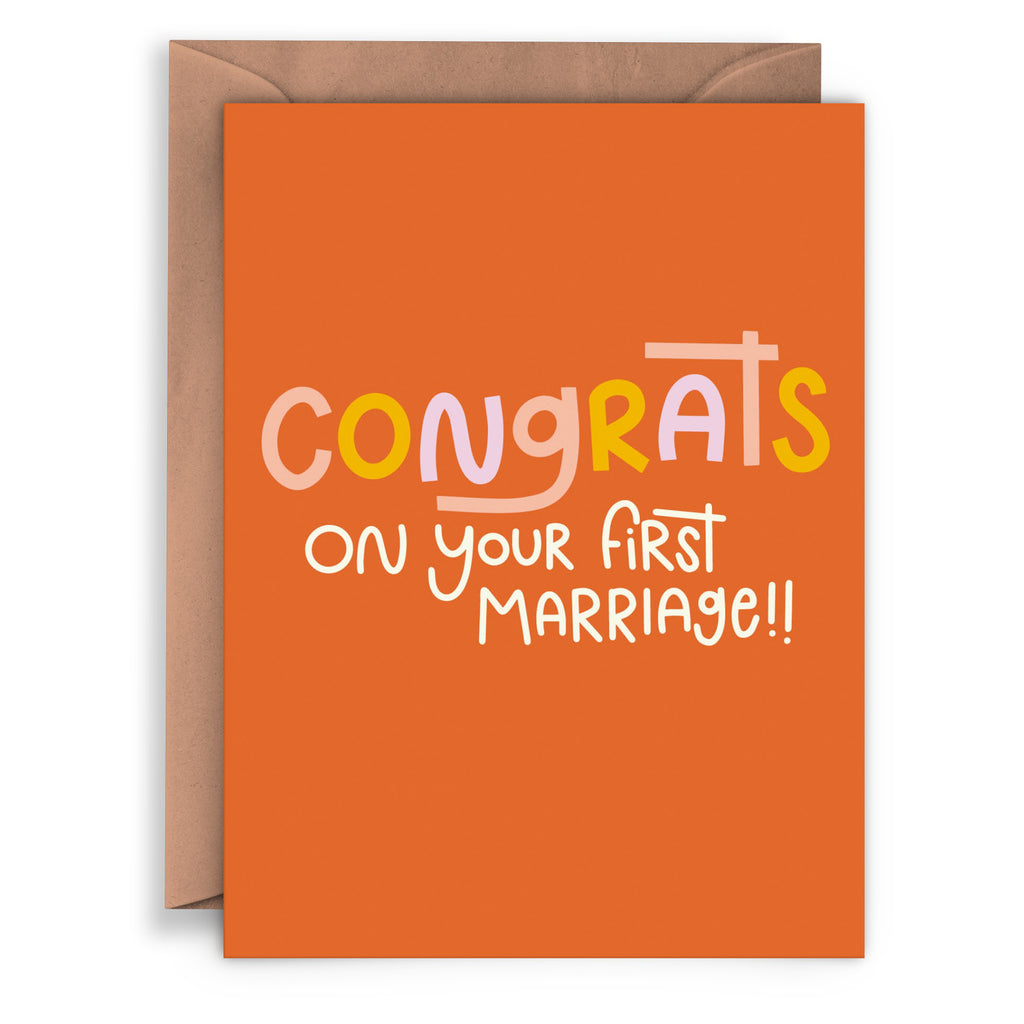Congrats On Your First Marriage Card