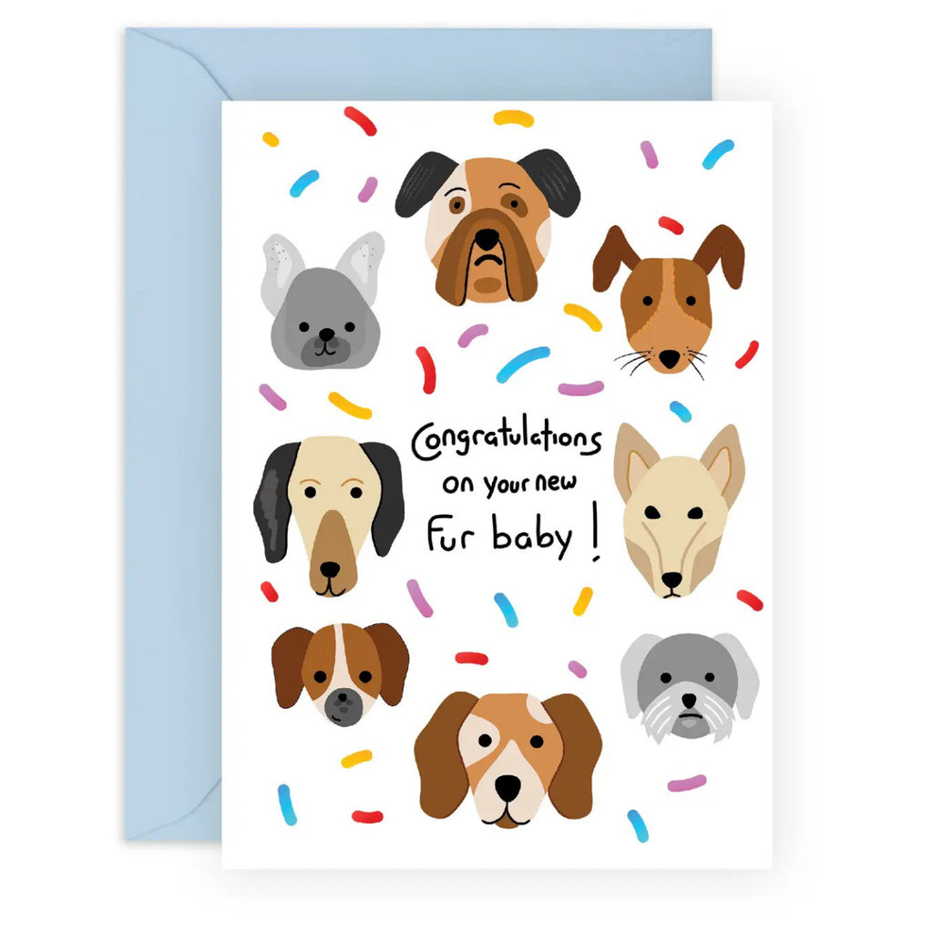 Congrats On Your New Fur Baby Dog Card.