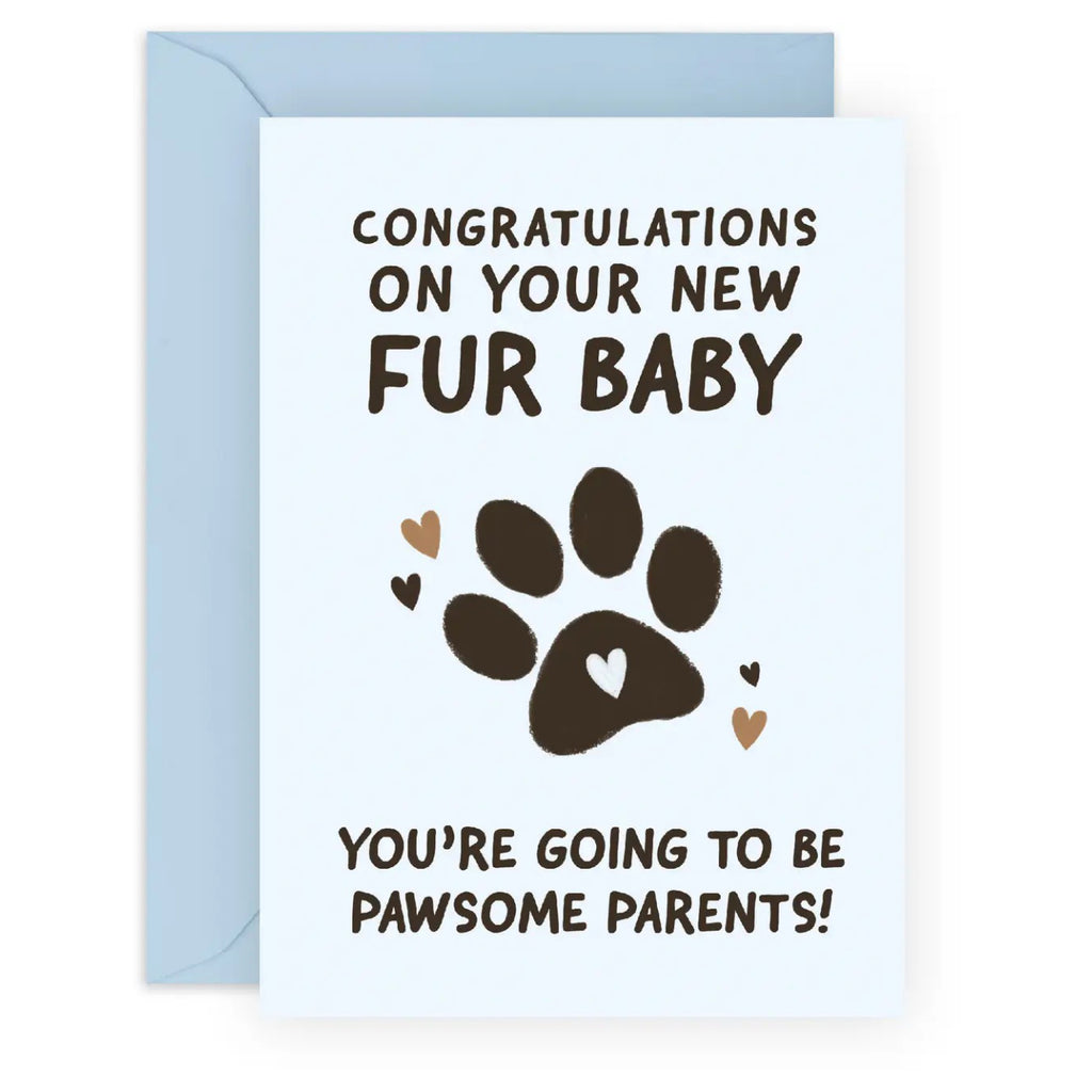 Congrats On Your New Fur Baby Paw Card.