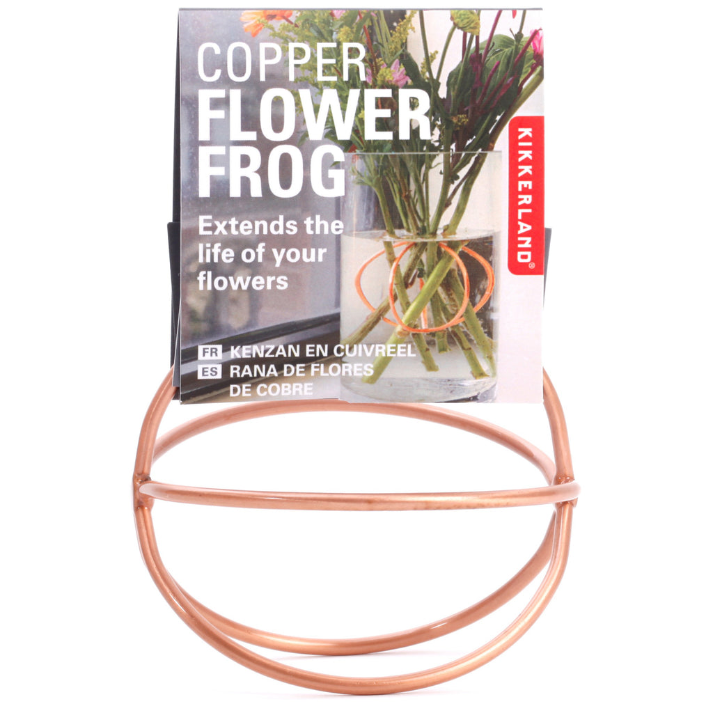 Copper Flower Frog with packaging.