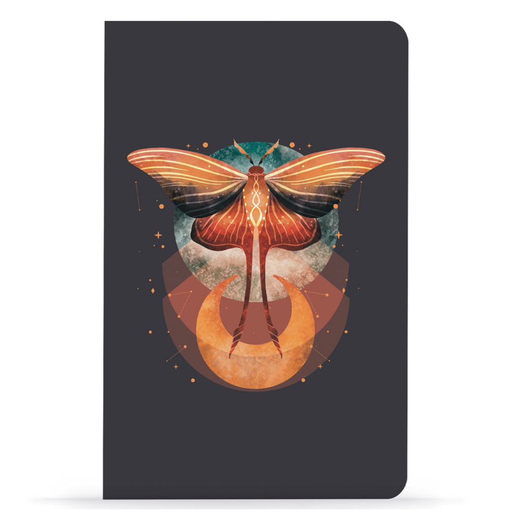 Cosmic Moth Layflat Notebook.