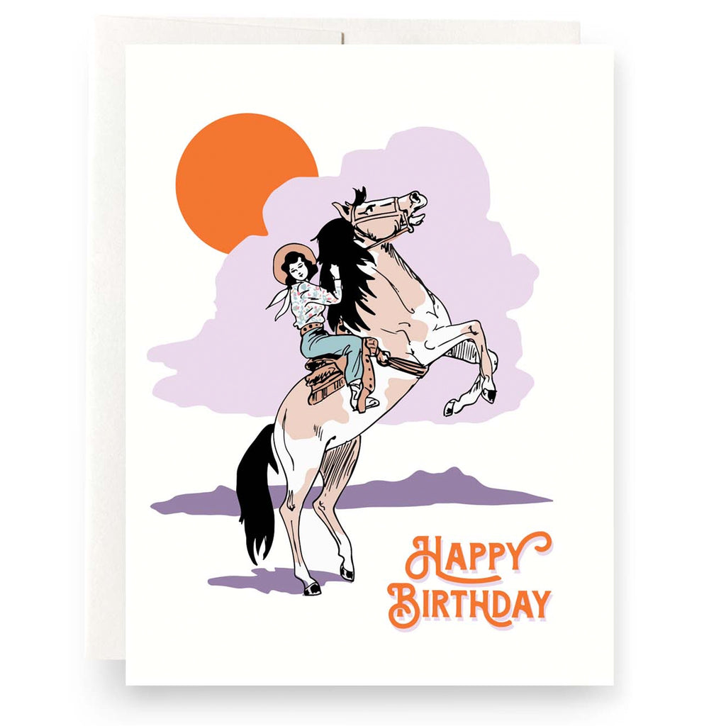 Cowgirl Birthday Card.