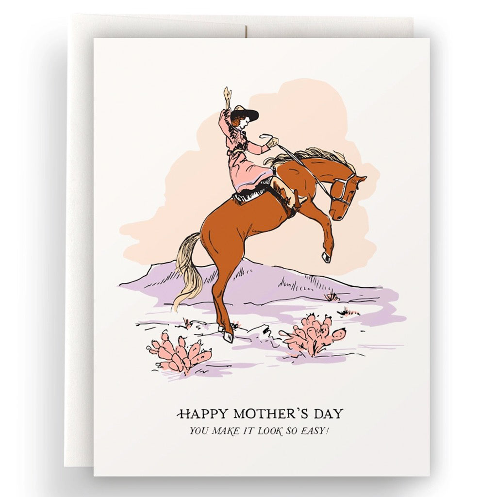 Cowgirl Mother's Day Card.