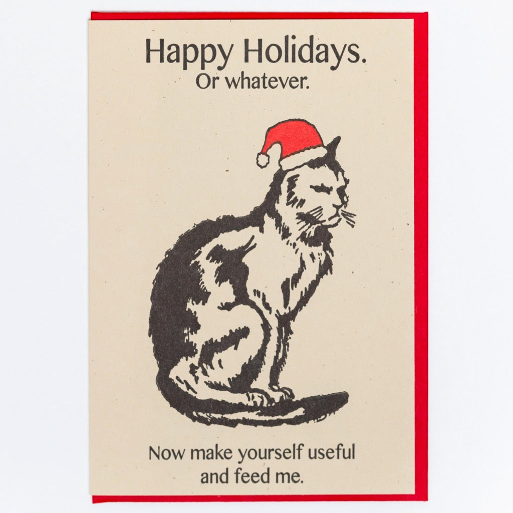 Cranky Cat Holiday Card