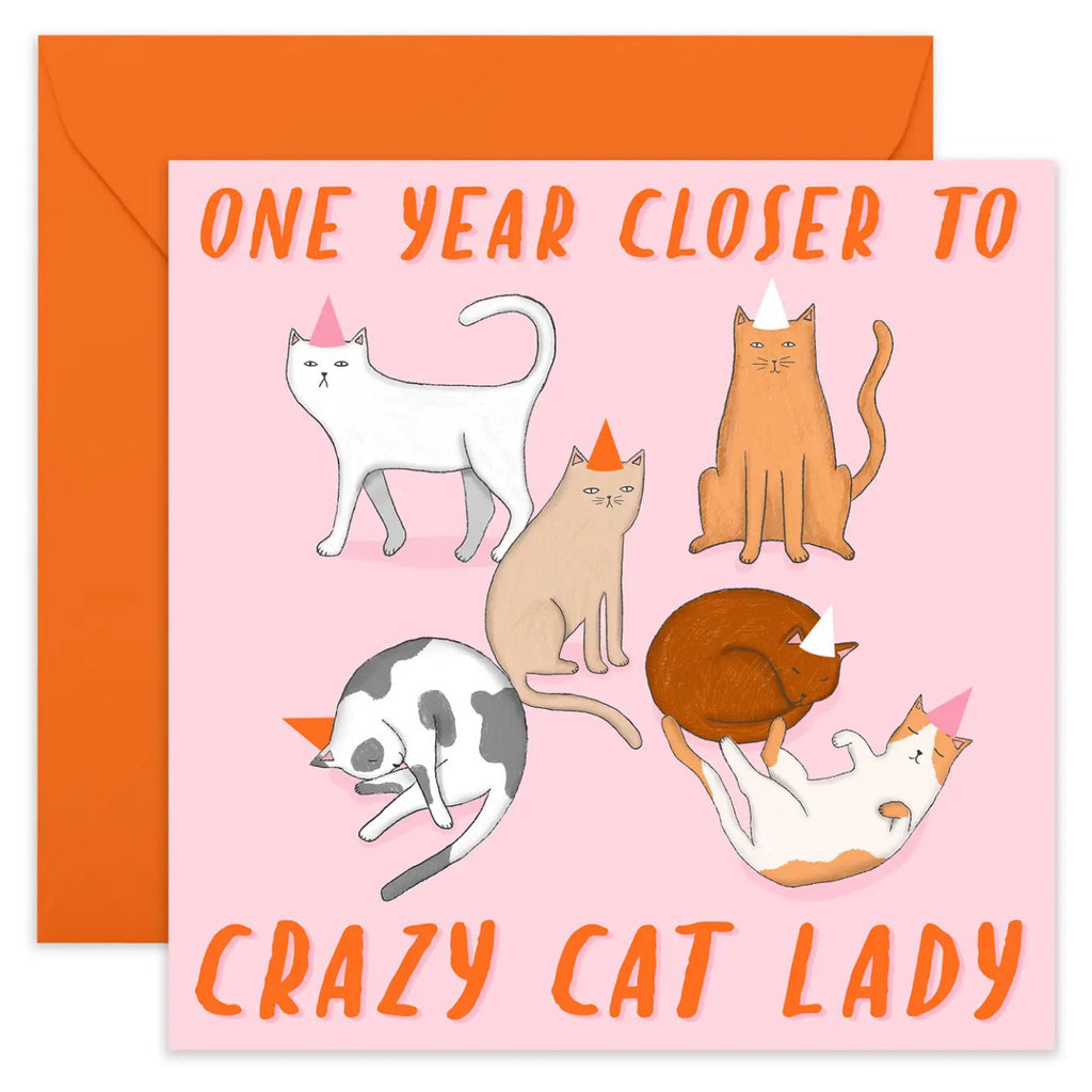 Crazy Cat Lady Birthday Card.