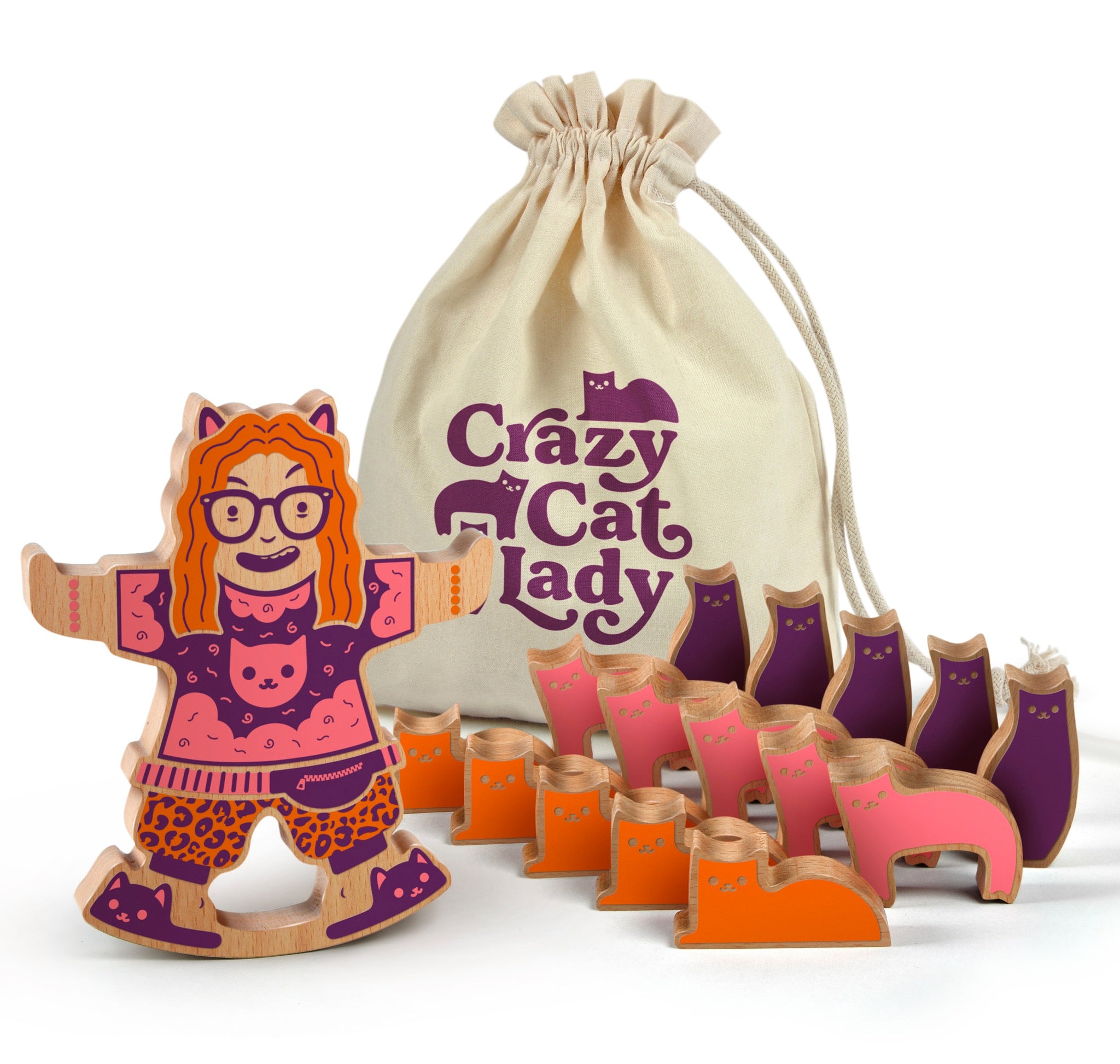 Crazy Cat Lady Stacking Game | Fred & Friends – Outer Layer