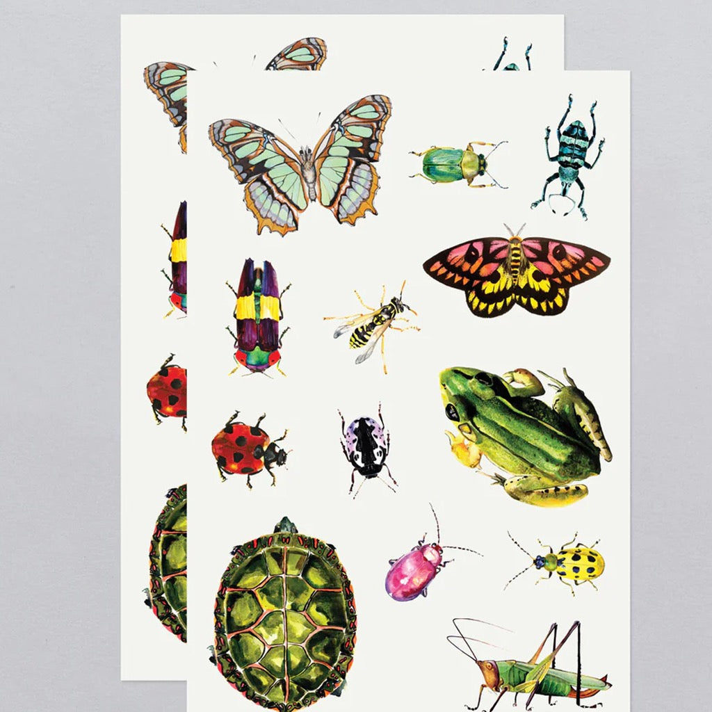 Critters On The Move Tattoo Sheet Set of Two.
