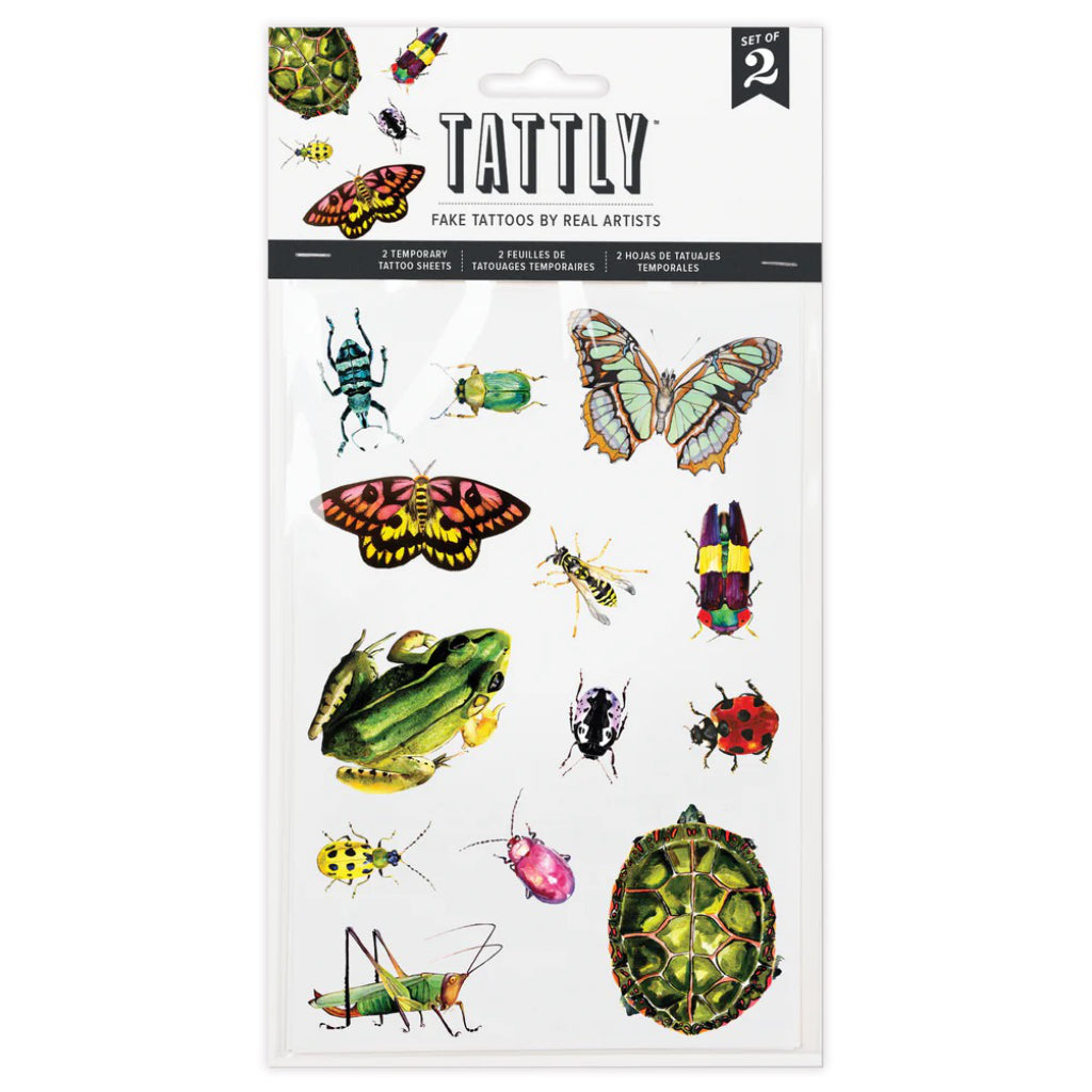 Critters On The Move Tattoo Sheets packaging.