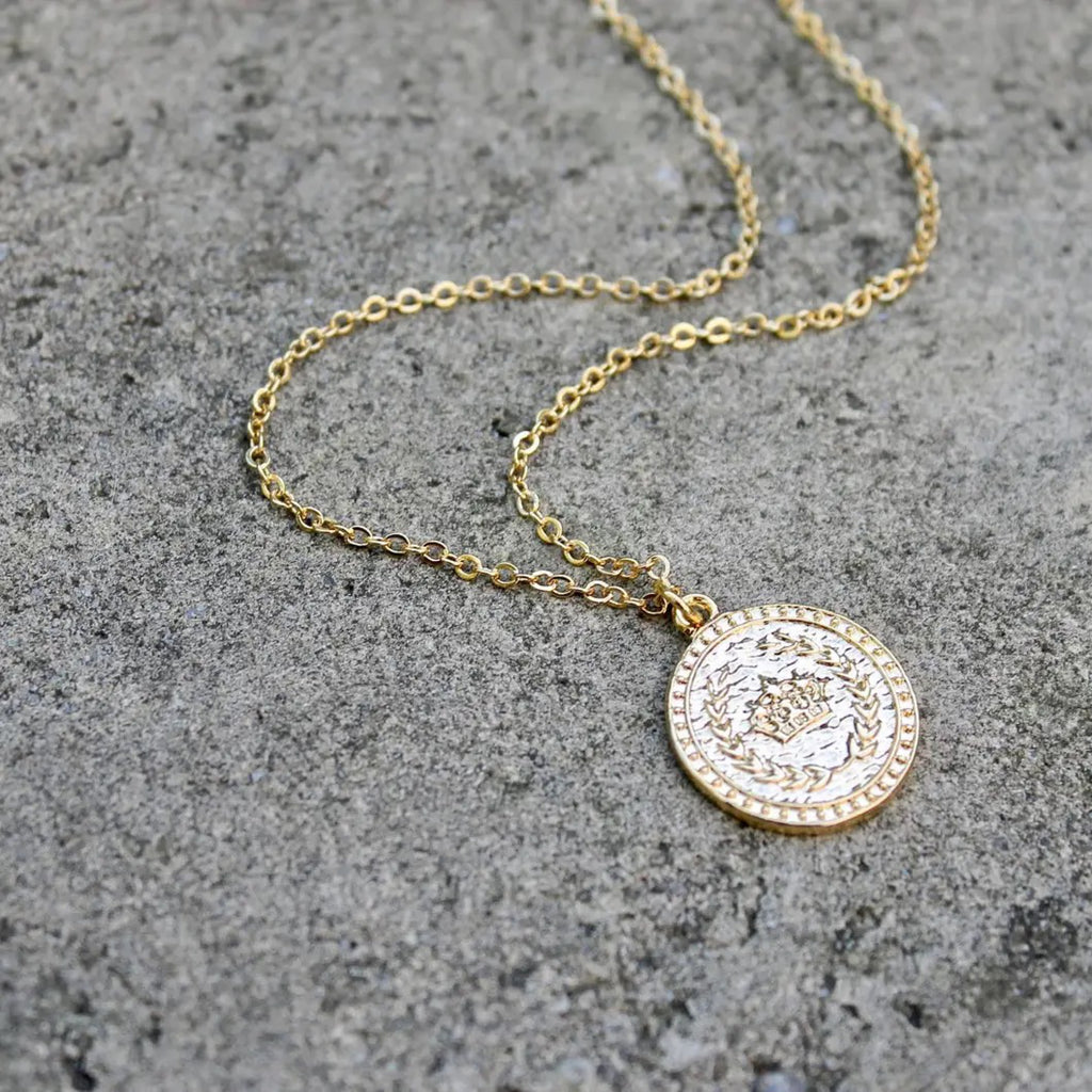 Crown Coin Necklace.