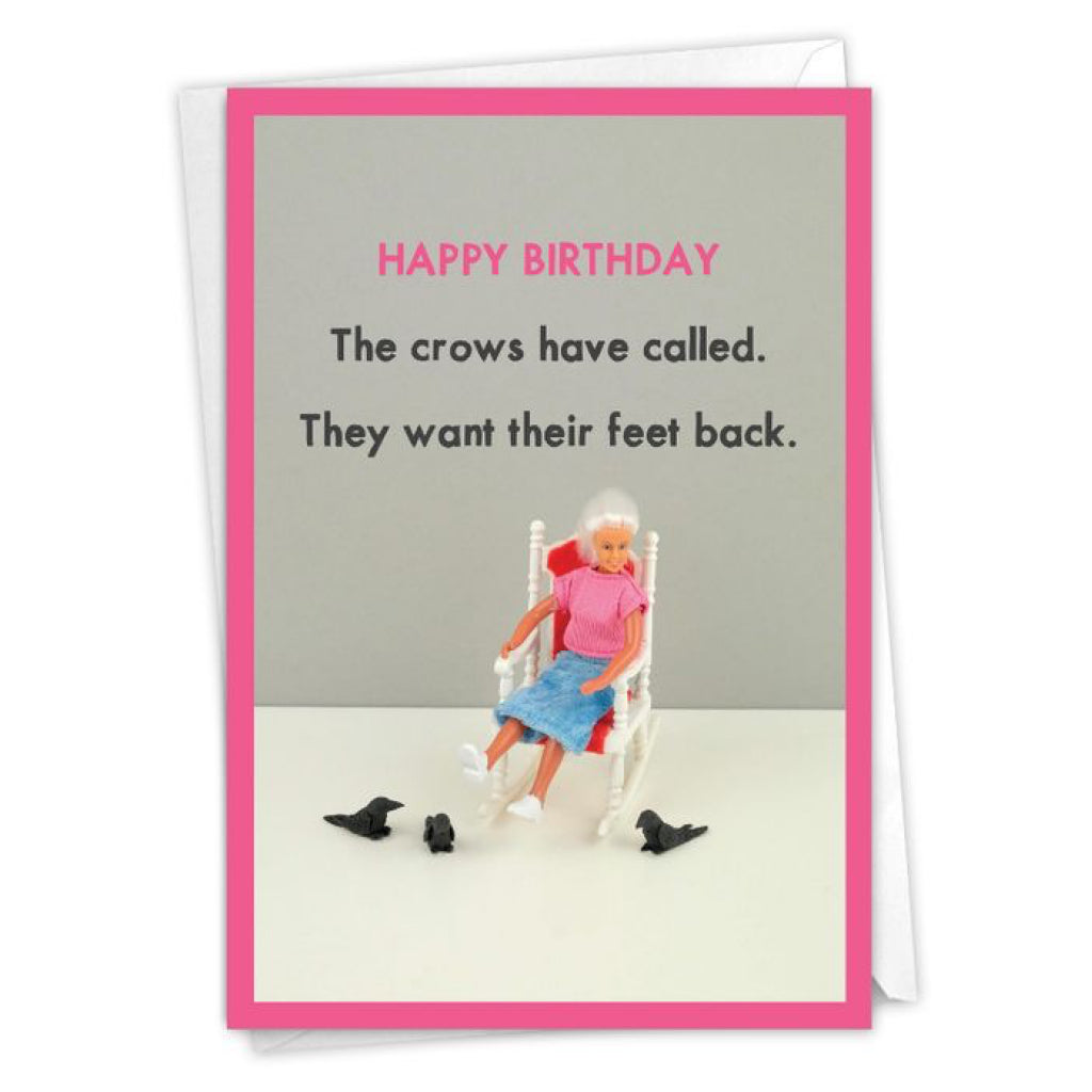 Crows Have Called Birthday Card.