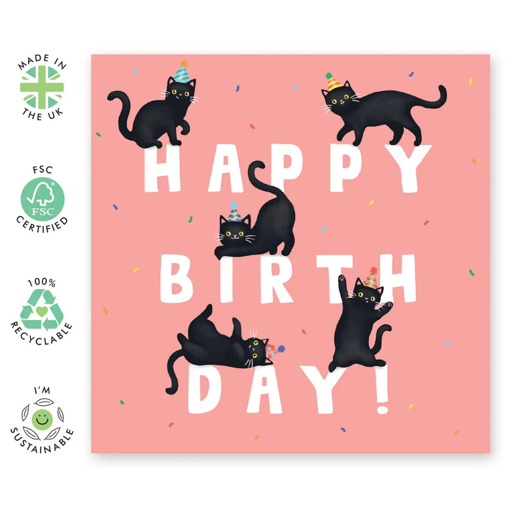 Cute Cats Happy Birthday Card specs.