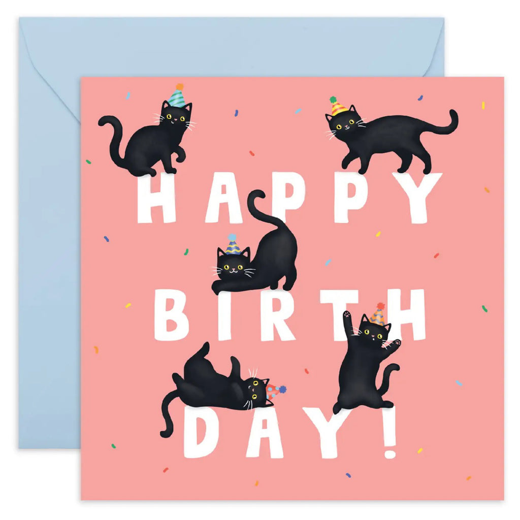 Cute Cats Happy Birthday Card.