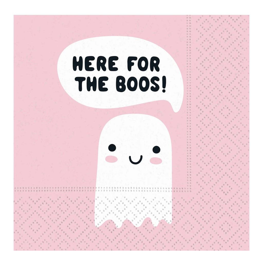 Cute Here For The Boos! Beverage Napkins.