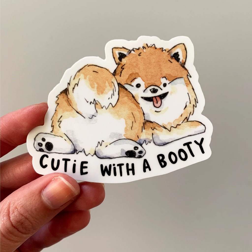 Cutie With A Booty Sticker Lifestyle