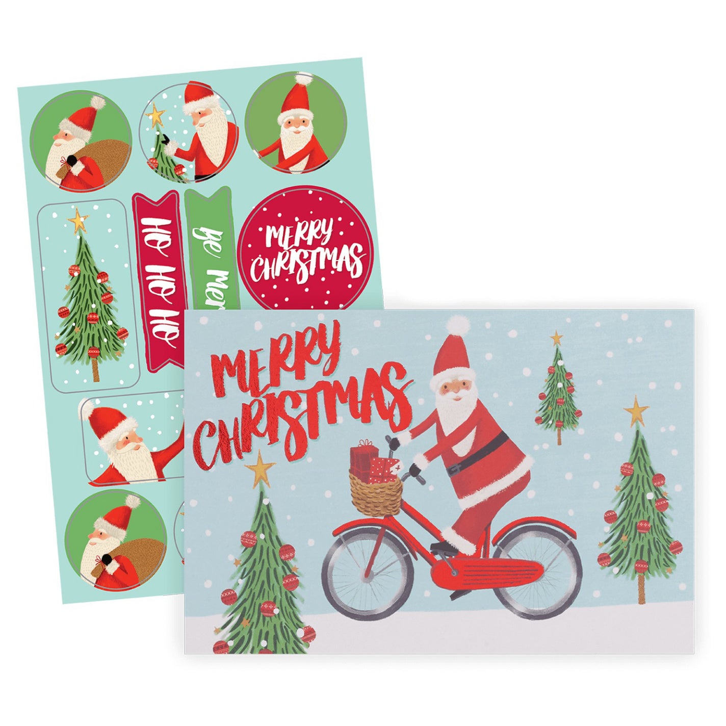Cycling Santa Christmas Gift Wrap – The Card Bureau