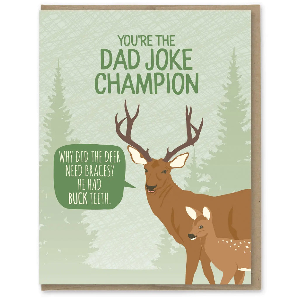 Dad Joke Champion Card.